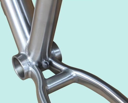 Titanium Alloy Bike Frame For Mountain Bike Internal Wiring Internal Brake Shock Absorption