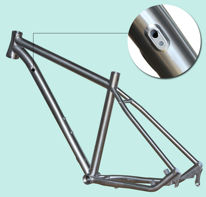 Titanium Alloy Bike Frame For Mountain Bike Internal Wiring Internal Brake Shock Absorption