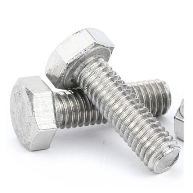 GR1/GR2 Titanium Hexagon head bolts DIN931 DIN933 for Petrochemical Industry