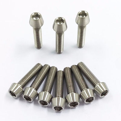 Titanium Hex Flange Taper Cap Bolts Racing Tuning For Automobile Motorcycle